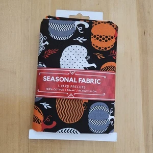 Seasonal Fabric 1-Yard Cotton Precuts Pumpkins 100% Cotton 36"x44" - Picture 1 of 7