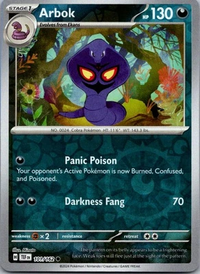 Arbok - Common SV05: Temporal Forces 101/162 NM - Image 1 of 2