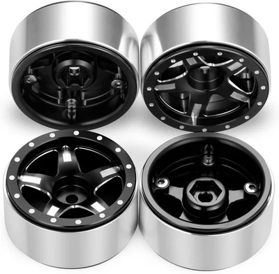 1.3 Aluminum Beadlock Wheel Rims for SCX24 TRX4M FCX24 1/24 1/18 RC Crawler C... - Image 1 of 3