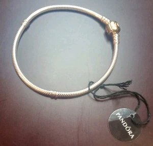 New Authentic Pandora 14K Gold & Sterling Silver Bracelet 590702HG-20 - Picture 1 of 5