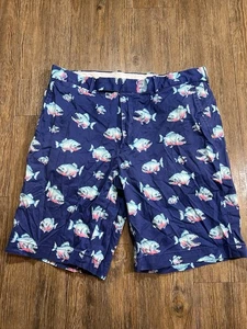 Ralph Lauren RLX Herren 34 Golfshorts Piranha Fischmuster Stretch blau - Bild 1 von 9