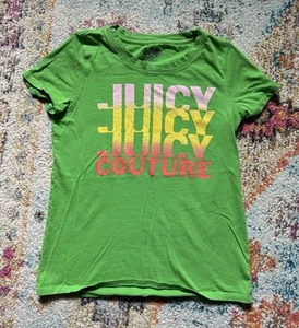 Juicy Couture Green T Shirt Short Sleeve XL extra Large Girl Youth  - Picture 1 of 3