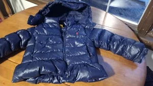 Polo Ralph LaurenToddler Boys Water Repellent Down Jacket Navy Puffer Jacket 4T - Picture 1 of 6