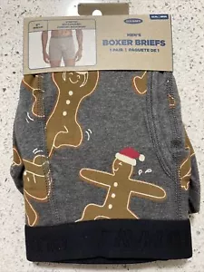 OLD NAVY MEN CHRISTMAS BOXER Briefs XXXL NWT Free Shipping USA Gingerbread Man - Picture 1 of 7