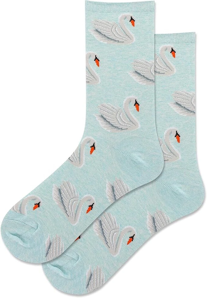 Hot Sox Women's Swans Crew Socks 1 Pair, Mint Heather, Women's 9-11 Shoe - Image 1 of 1