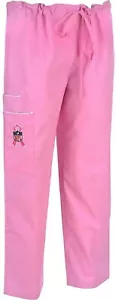 NFL Women's Pink Work Uniform Drawstring Scrub Pants Breast Cancer Awareness - Picture 1 of 3