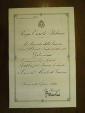 Capo Manipolo - Croce al Merito di Guerra 1937 - ATTESTATO
