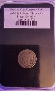 New Price - 1865 UNITED STATES US LIBERTY 3 Cent Coin - Picture 1 of 4