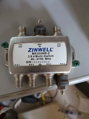 DirecTV Zinwell 3X4 msx3x4wb-z Multi-Switch Multiswitch Direct TV - Image 1 of 2