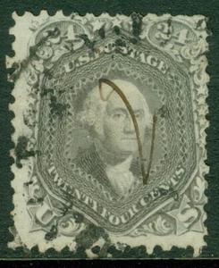 EDW1949SELL : USA 1862 Scott #78a Gray Lilac. Used. PSAG Certificate. Cat - Picture 1 of 3