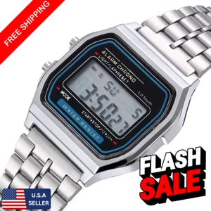 Luxury LED Digital Watch for Men - Stainless Steel Electronic Wristwatch - Picture 1 of 10