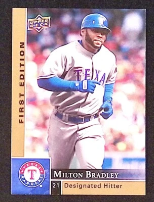 Milton Bradley Texas Rangers 2009 cubierta superior primera edición béisbol #287  Foto 1 de 2