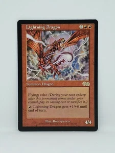 Lightning Dragon MP MTG Urza's Saga 202/350 R Dragon Echo EDH Tribal 76 - Picture 1 of 2