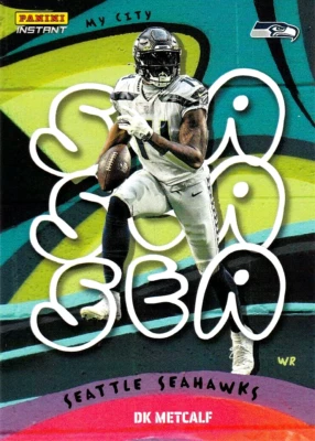 2022 PANINI INSTANT MY CITY #29 NFL DK METCALF SEAHAWKS 1/1860 IN STOCK - Image 1 of 2