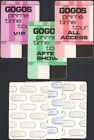 Group of Three Different 1984 GOGOs Prime Time Tour Cloth OTTO Backstage Passes.