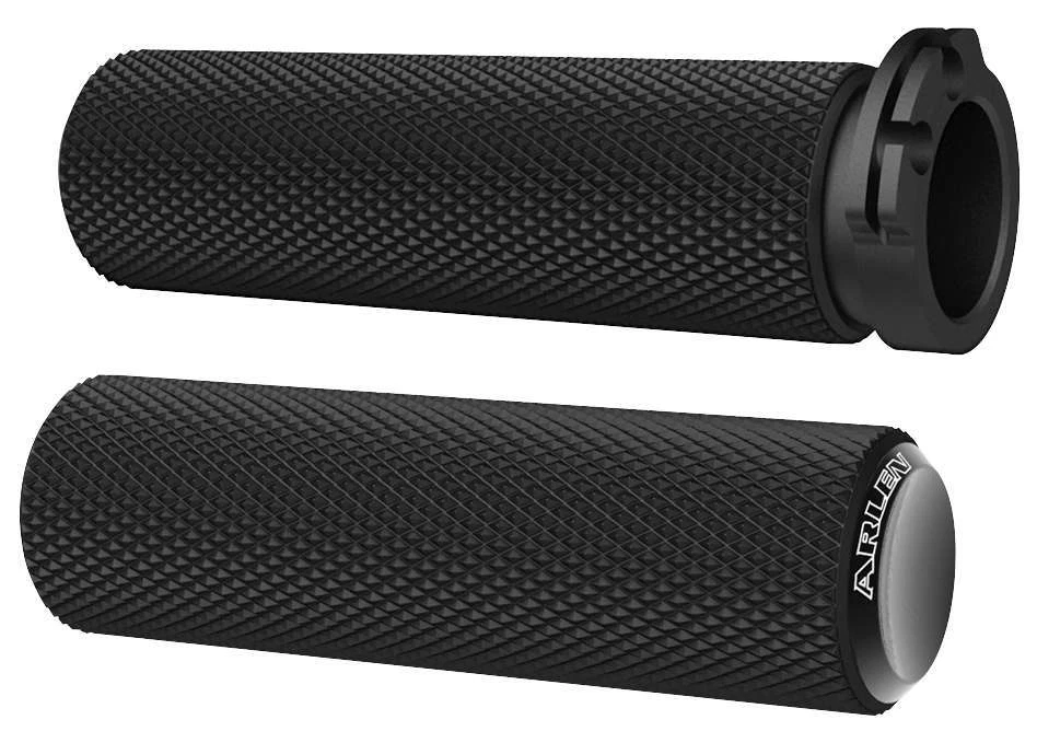 Punhos Harley XL883N Sportster Iron 883 2009-2014Knurled Fusion preto Arlen Ness - Imagem 1 de 3