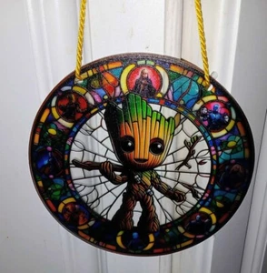 Neu Marvel Guardians of The Galaxy Groot Acryl Sonnenfänger - Bild 1 von 2