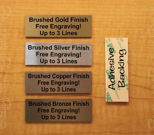 Custom Engraved 1x3 Brushed Tag Sign Plaque Plate | 4-Colors | Pets Name Urn Box - Picture 1 of 5