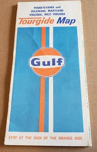 1974 Pennsylvania Delaware Maryland Virginia W Virginia Gulf Oil Tour Guide Map - Bild 1 von 10