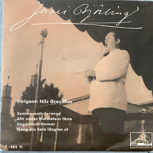JUSSI BJÖRLING: Sommarnatt-Serenad +3 (SWE EP HMV 7-EBS 11 / Mono / NM) - Bild 1 von 3