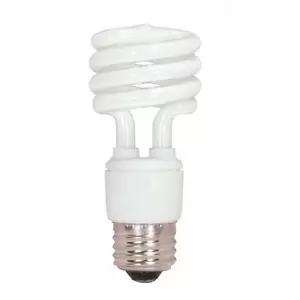 S7222 SATCO 12 PACK 15T2/E26/4100K/120V/12PK 15 Watt; Mini Spiral Compact Fluor - Picture 1 of 1