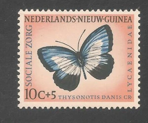 Países Bajos Nueva Guinea #B24 (SP5) en muy buen estado montado - 1960 10c + 5c mariposa - Imagen 1 de 1