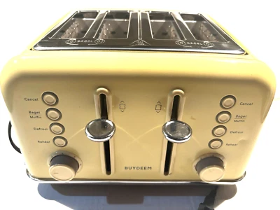 Tostadora DT640 4 Rebanadas, Ranuras Extra Anchas, Retro Acero Inoxidable con Elevación Alta... Foto 1 de 4