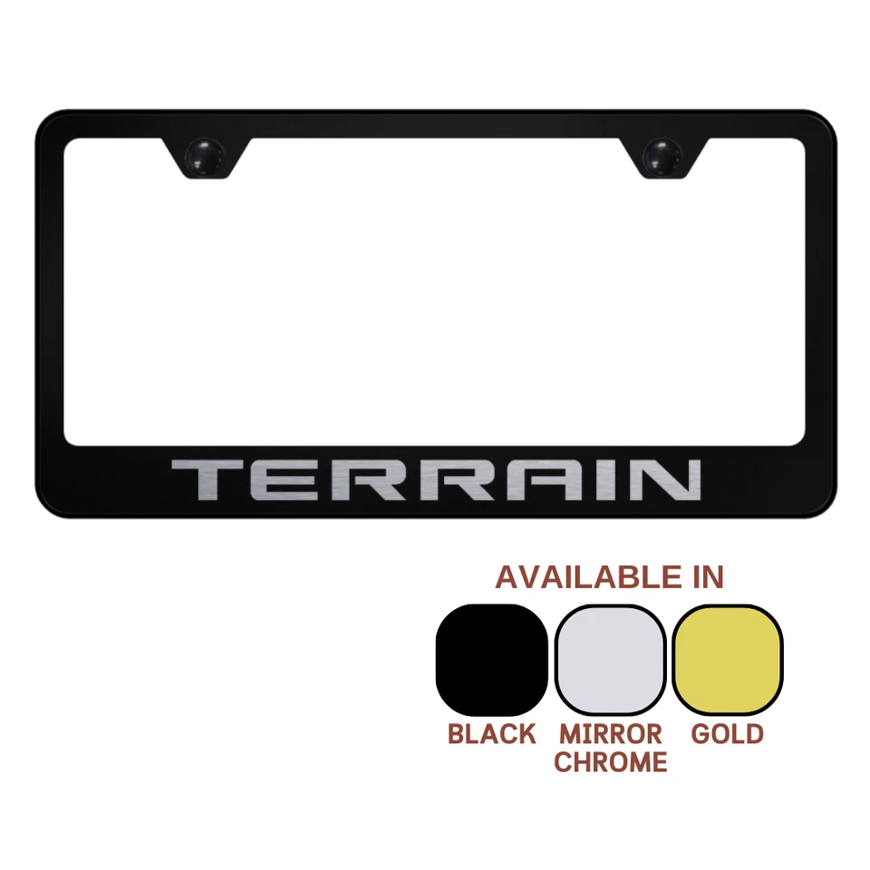 GMC Terrain Laser Etched Logo Standard License Plate Frame Official Licensed Foto 1 de 1