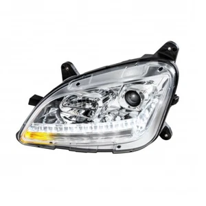 Projection Headlight w/ LED Sequential Turn/DRL for Peterbilt - Chrome - Driver - Picture 1 of 12