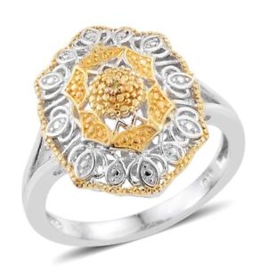 YELLOW DIAMOND RING 7 #yellowdiamondaccentring #rings #ring #victorianstylerings