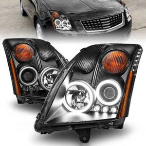 Black Clear Lens Projector Headlight Set w/Halo for 2007-2012 Nissan Sentra - Foto 1 di 7
