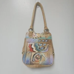 BIACCI Handtasche handbemalt Leder nie benutzt - Bild 1 von 11