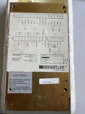 Hengstler 0782522 CONTATORE DI PRESELEZIONE DISPOSITIVI N. 162375-unused- - Immagine 1 di 2