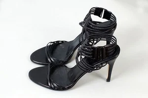 GUCCI :: 6,5 :: Schwarze Leder Riemchen Stilettos Riemchen High Heels Sandalen - Bild 1 von 10