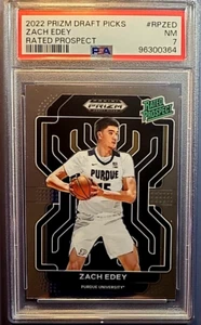 ZACK EDEY ROOKIE CARD. PANINI PRIZM DRAFT PICKS. PSA 7 NEAR MINT - Picture 1 of 5