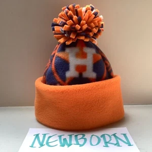 HOUSTON ASTROS BABY HAT HANDCRAFTED newborn BEANIE CAP FLEECE MLB - Picture 1 of 4