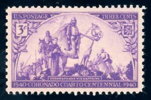 US Stamp #898 Coronado Expedition 3c, PSE Cert - GEM 100 - MOGNH - SMQ $160.00