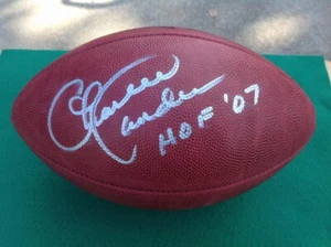 FÚTBOL AMERICANO OFICIAL DE LA NFL CHARLIE SANDERS AUTOGRAFIADO - CORTE AGREGADO '07 - LEONES - Imagen 1 de 4