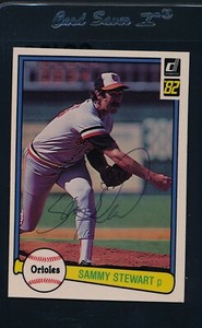 1982 Donruss #457 Sammy Stewart Orioles Signed Auto *22132