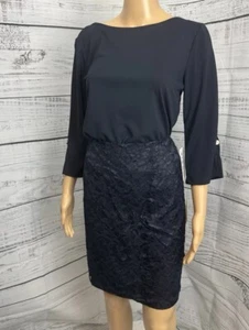 VTG NWT AGB Byer California Blue 2 Piece Lace Pencil Skirt & Shirt Set Sz 12 P - Picture 1 of 23