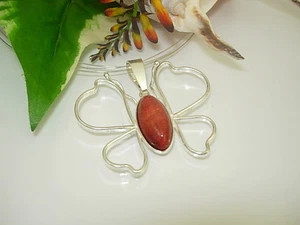 Huge Butterfly Pendant 925 Er Silver TA514D - Picture 1 of 1