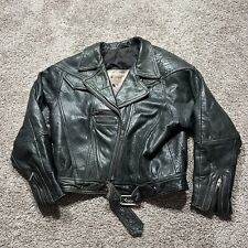 Vintage Fox Run Nadia International Trading Women’s M Leather Jacket Black Biker