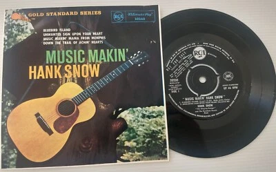 HANK SNOW - MAKIN' MUSIC - 7" 45 E.P.  MUESTRA DISCO DE VINILO con PICT SLV 1961 Foto 1 de 2