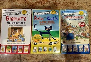 Lot Of 3 I Can Read My First Boxed Sets- Biscuit, Pete The Cat, Little Critter - Picture 1 of 17