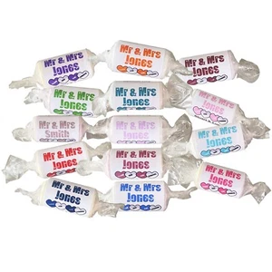 Personalised Love Hearts Sweets wedding favours Mini Love Hearts Just Married - Picture 1 of 7