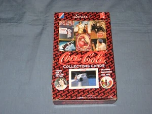 Vintage 1993 Series 1 1993 Coca-Cola Collectors Cards Opened Coke Box and Packs - Picture 1 of 4