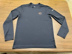 Chicago Bears Men’s Navy Blue Long-Sleeve NFL Football Shirt - Nike - Medium - Picture 1 of 4