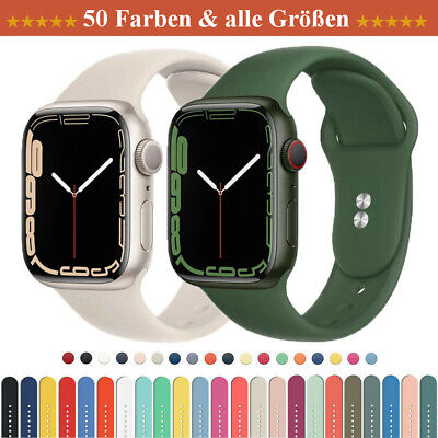 Sport Armband Für Apple Watch Series 7 6 5 4 3 2 1 SE Silikon Band IWatch Ersatz • 4.95€