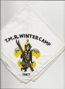 NECKERCHIEF / T.M.R. WINTER CAMP 1957 - Boy Scout BSA A142T19 - Picture 1 of 2
