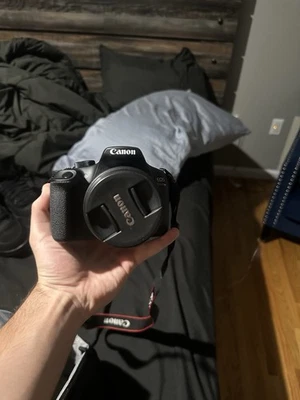 Black Canon EOS Rebel T6i DSLR camera with 18-55mm lens - Image 1 of 3